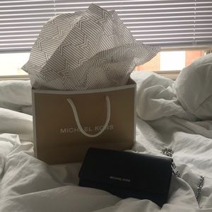 Black Michael Kors clutch purse